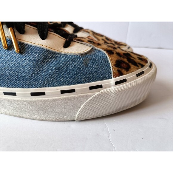Vans Bold Ni Bender Sneakers Men's 11 Leopard Print Denim Houndstooth Shoes - Picture 5 of 11